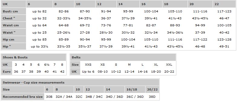 Womens Women S Fit And Size Charts Boden Png